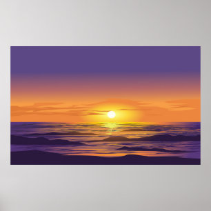 Dramatic sunset poster
