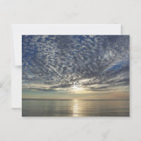 Dramatic Sunset with Clouds and Ocean