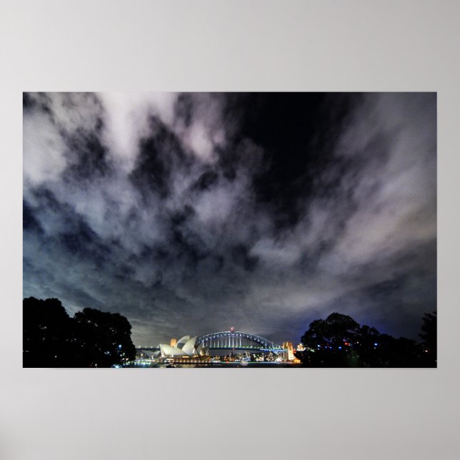 Dramatic Sydney Harbour Skyscapes Poster (Front)