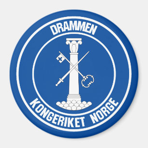 Drammen Round Emblem Magnet
