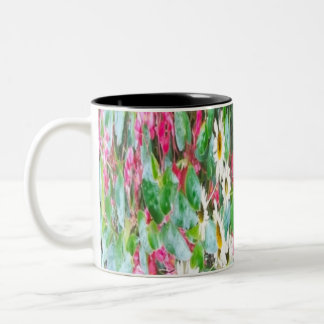 Drape of Flowers Two-Tone Coffee Mug