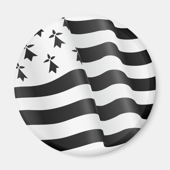 Drapeau breton (Breton flag) Magnet (Front)