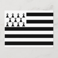 Drapeau de la Bretagne Breizh Gwenn ha Du Britanny