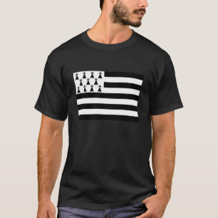 Drapeau de la Bretagne Breizh Gwenn ha Du Britanny T-Shirt