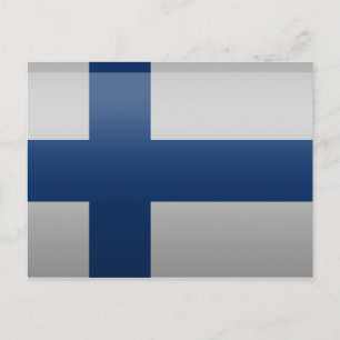 Drapeau de la Finlande. Postcard