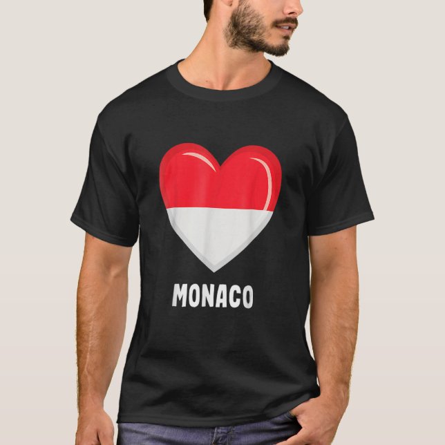 Drapeau de Monaco Monacan 1 T-Shirt (Front)