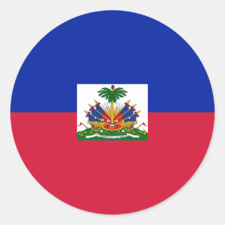 Drapeau d'Haïti - Flag of Haiti Classic Round Sticker