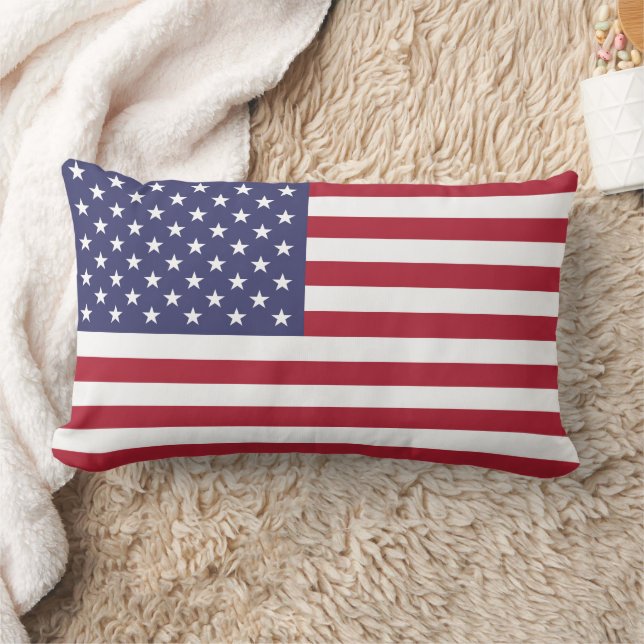 Drapeau États-Unis  Lumbar Cushion (Blanket)