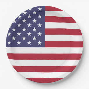 Drapeau États-Unis Paper Plate