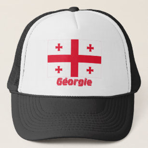 Drapeau Géorgie avec le nom en français Trucker Hat