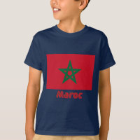 Drapeau Maroc avec le nom en français