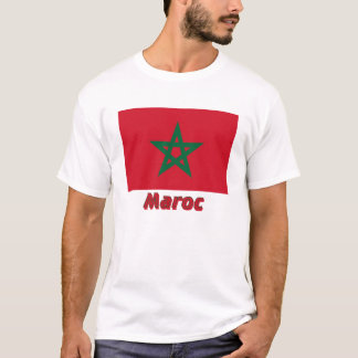 Drapeau Maroc avec le nom en français T-Shirt