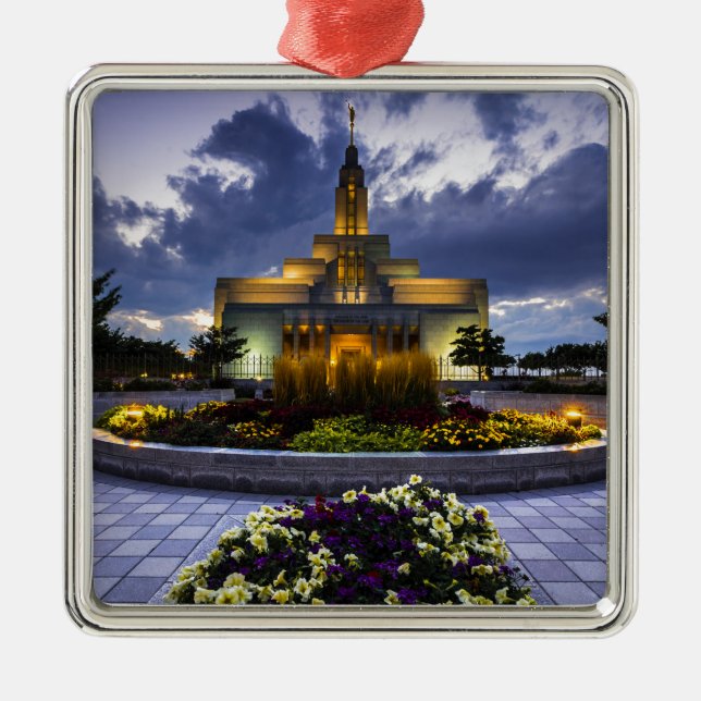 Draper Mormon Lds Temple - Utah Metal Tree Decoration (Front)