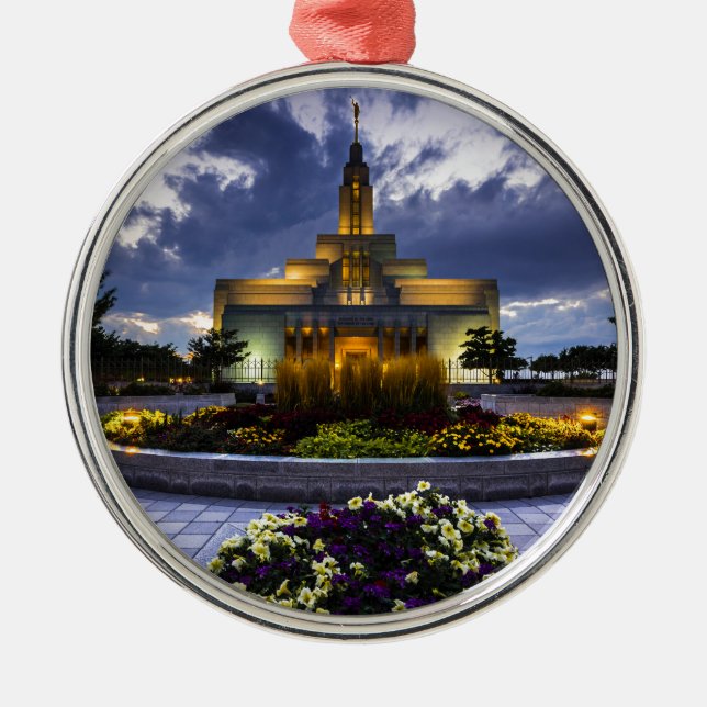 Draper Mormon Lds Temple - Utah Metal Tree Decoration (Front)