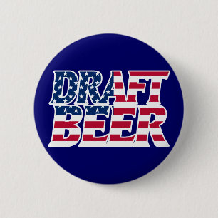 Draught   Beer 6 Cm Round Badge