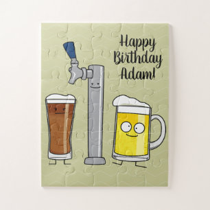 Draught   Beer lager tap stout alcohol foam mug Jigsaw Puzzle