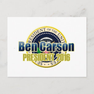 Draught Benjamin Carson for President Postcard