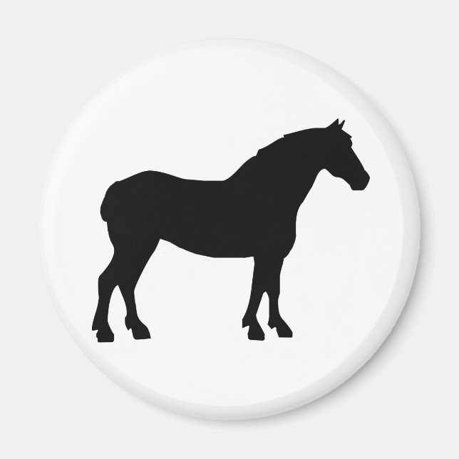 Draught Horse (black) Magnet (Front)