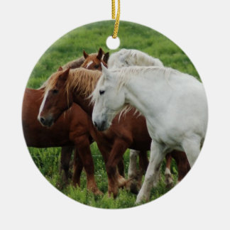 Draught Horse Ceramic Tree Decoration