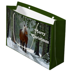 Draught Horse Christmas Large Gift Bag