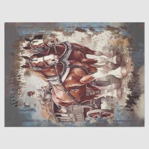 Draught Horse Decoupage Tissue Paper