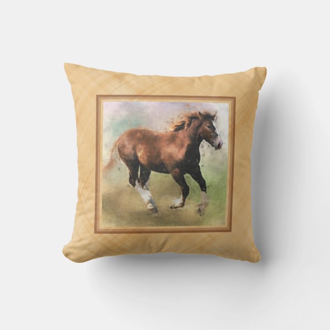 Draught   horse foal cushion (Front)
