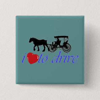 Draught Horse I Love To Drive 15 Cm Square Badge
