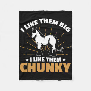 Draught Horse Meme Design For A Clydesdale Rider Fleece Blanket