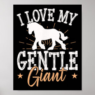 Draught Horse Meme Design For A Clydesdale Rider  Poster