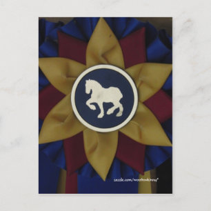 Draught Horse Rosette Postcard