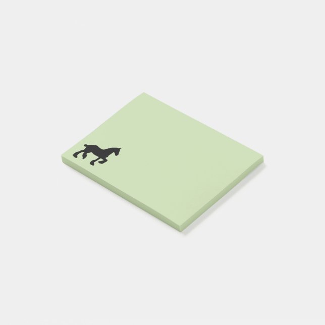 Draught Horse Silhouette Post-it Notes (Angled)