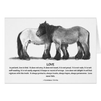 Draught Horses in Pencil: Bible Verses About LOVE
