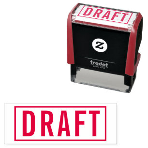 Draught Office Business Self-inking Stamp