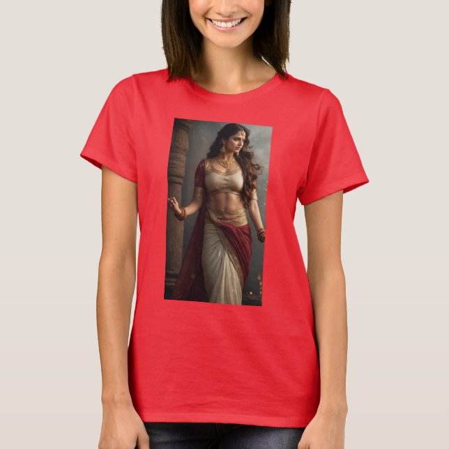 Draupadi: Fearless Queen of Mahabharata T-Shirt (Front)
