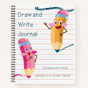 Draw and Write Practice Personalised Notebook