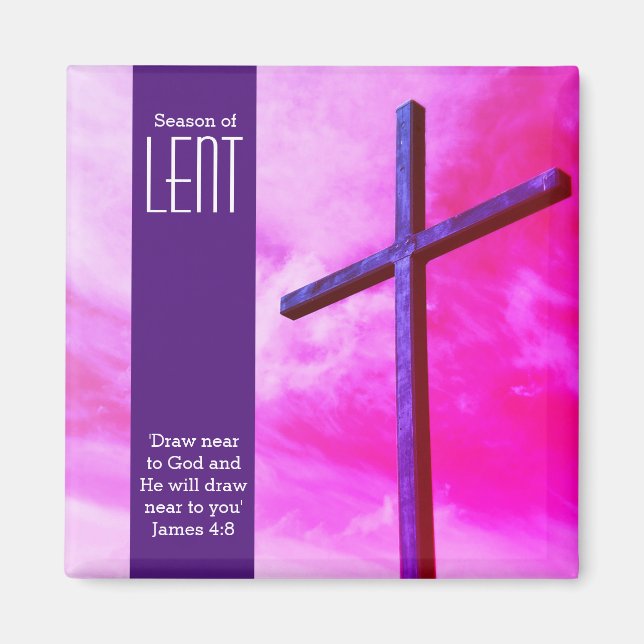 DRAW NEAR TO GOD Lenten Easter Magnet (Front)