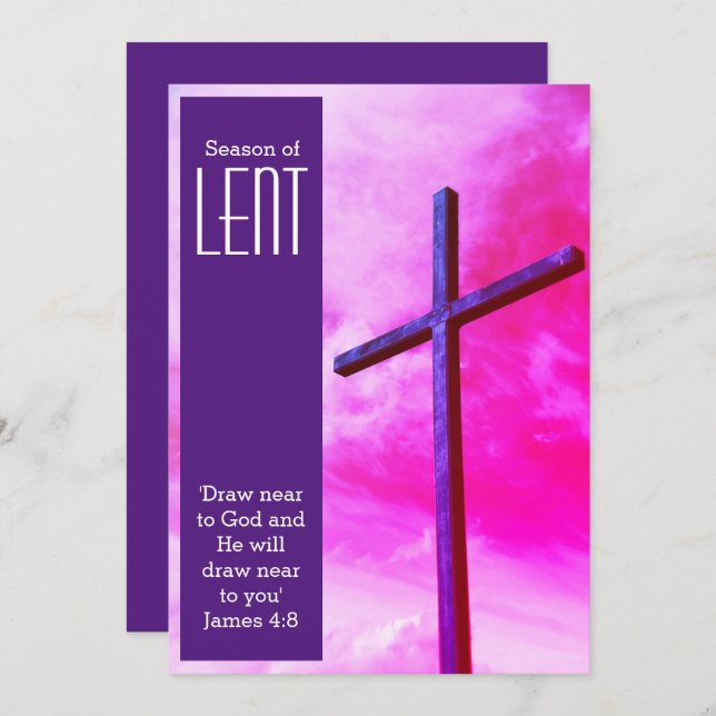 Draw Near To God Lenten Holiday Card (Front/Back)