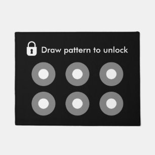 Draw Pattern To Unlock Geeky Funny Cool Modern Doormat