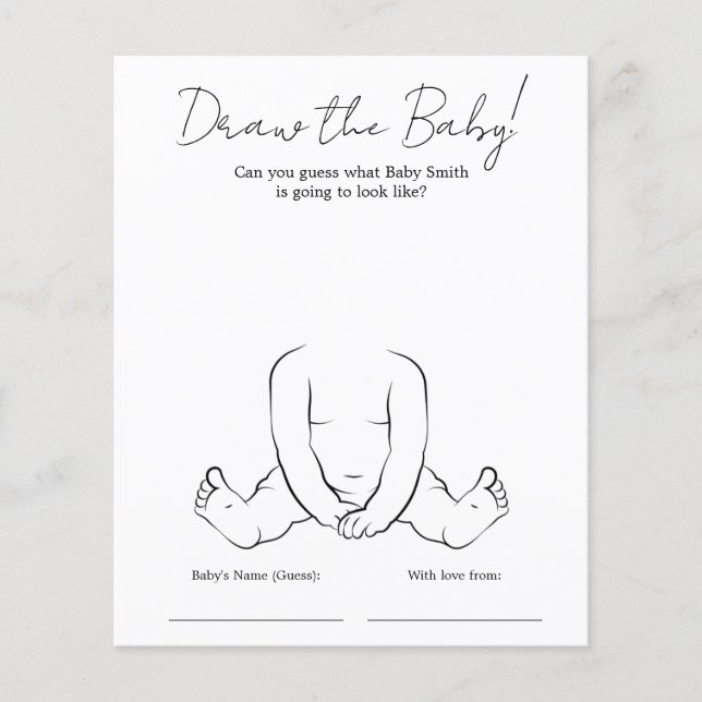 Draw the Baby Shower Game (Front)