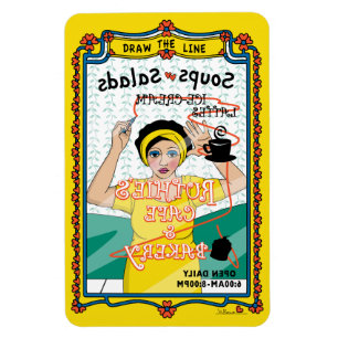 Draw the Line_B_4x6 Refrigerator Magnet