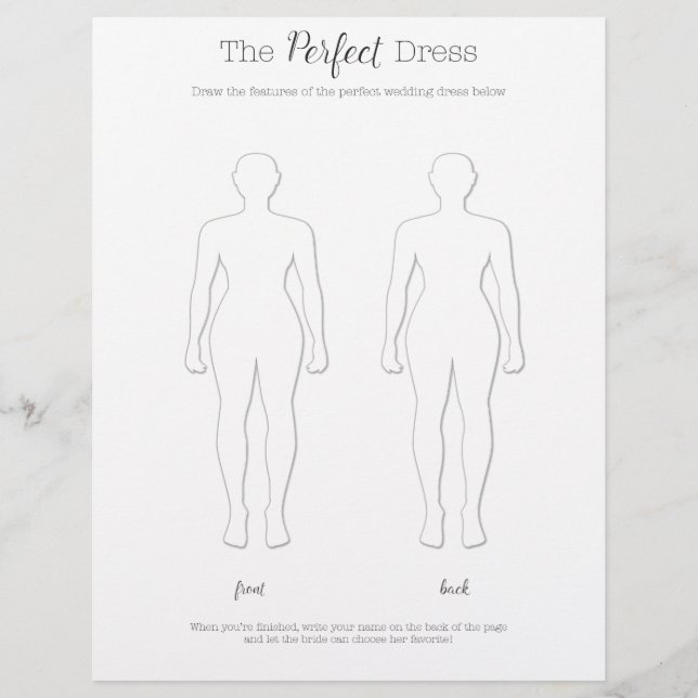 Draw the Perfect Dress game (Front)