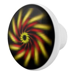 Drawer Pull - Pinwheel on Black