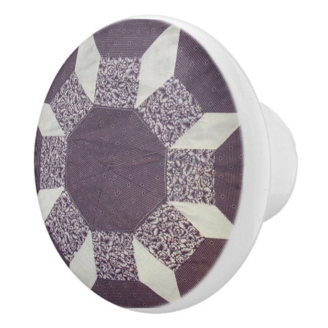 Drawer Pull - Purple Quilted Pattern (Right)