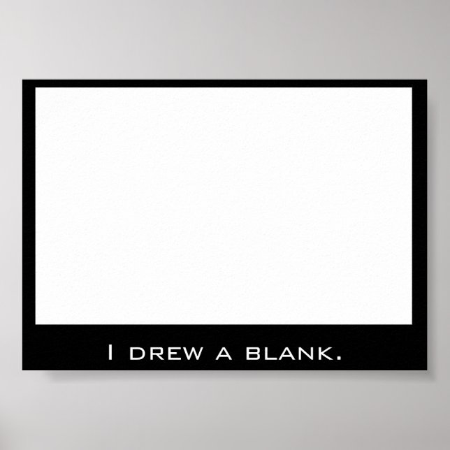 Drawing a blank poster (Front)