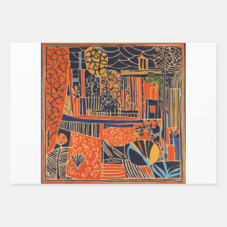 drawing abstract art, wrapping paper sheet