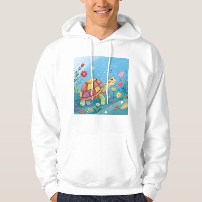 Drawing Baby Turtle Hoodie (Front)