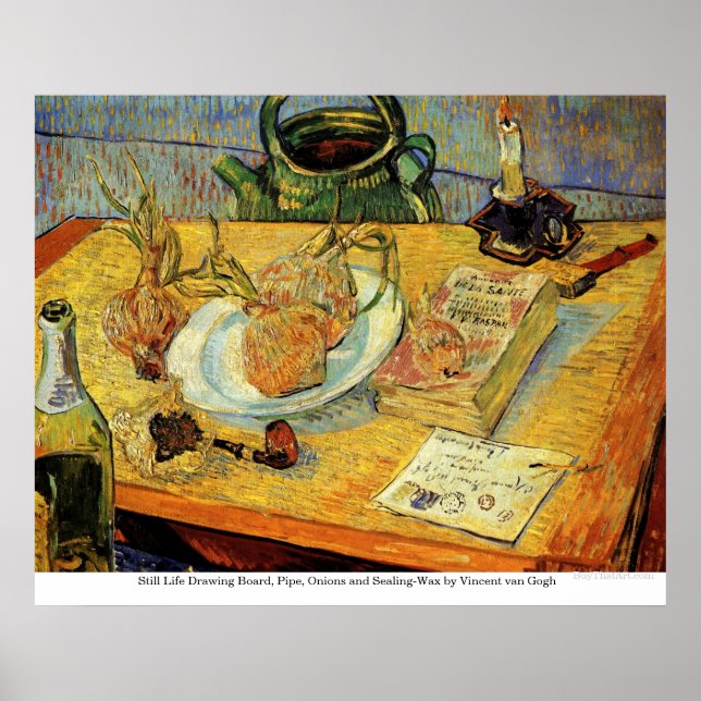 Drawing Board, Pipe and Onions - Vincent van Gogh Poster (Front)
