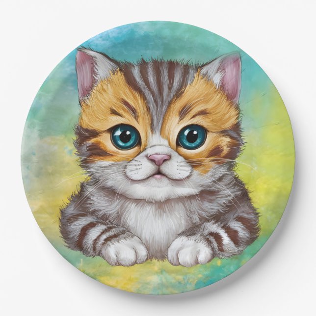 Drawing Cat Paper Plate (Front)