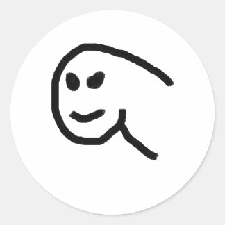 drawing classic round sticker