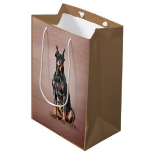 Drawing Doberman dog Medium Gift Bag